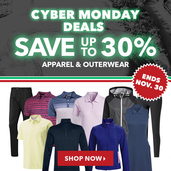 SAVE UP TO 30% ON CYBER MONDAY APPAREL & OUTERWEAR